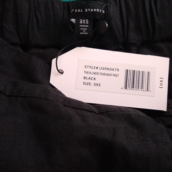 Universal Standard Their Linen Tearaway Pant Black NWT S (3XS) - Picture 5 of 6
